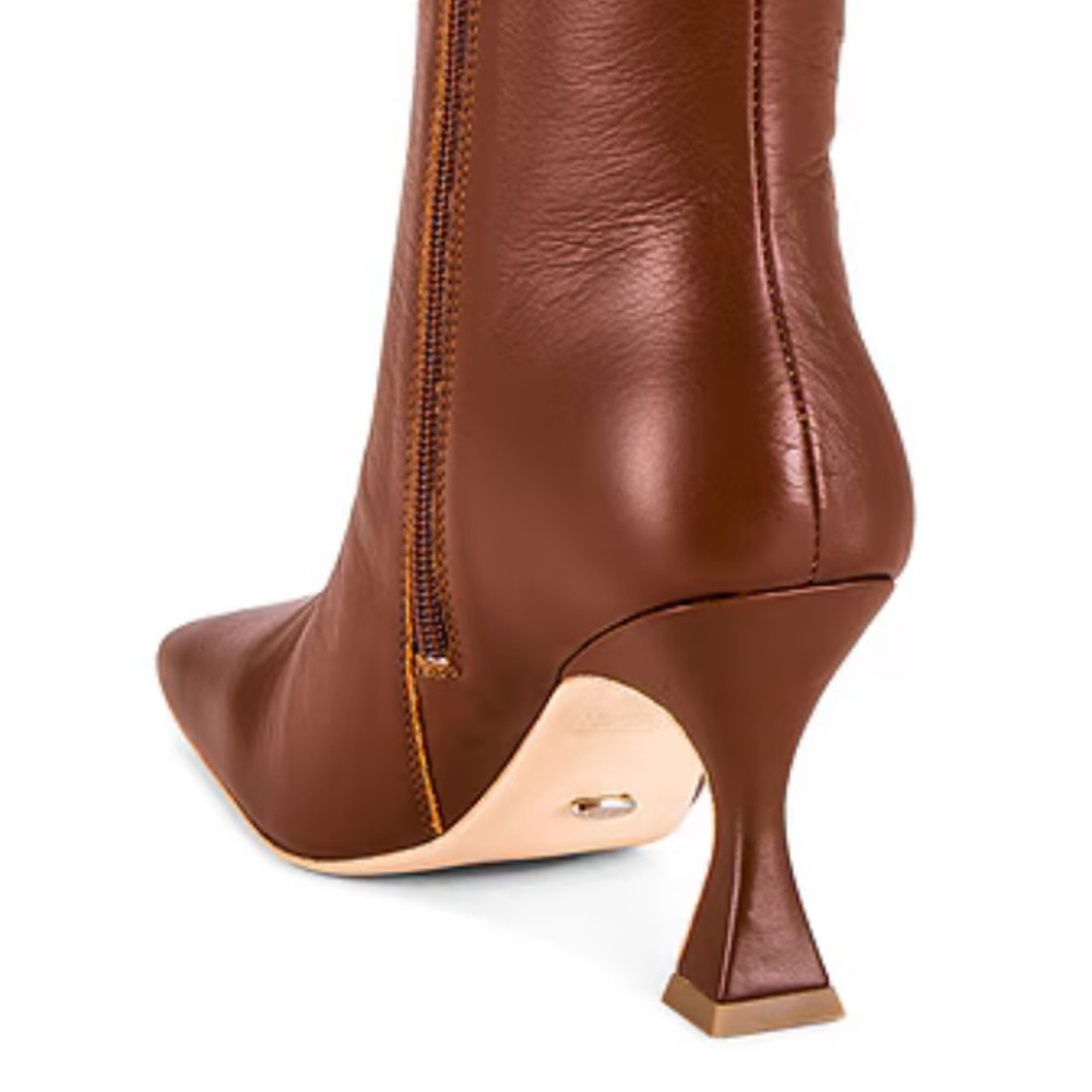 Tony Bianco Chestnut Leather Heeled Boots - Picture 3 of 8